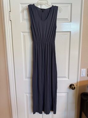 J. Crew Sleeveless Charcoal Grey Maxi Dress XS